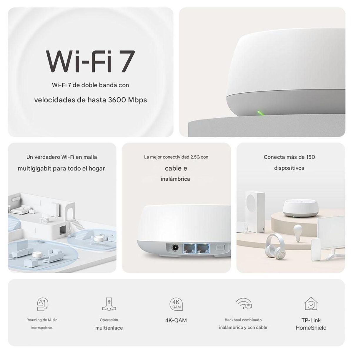 TP LINK - Deco BE25 2 Pack Mesh Sistema Wi-Fi 7 BE3600 Doble Banda