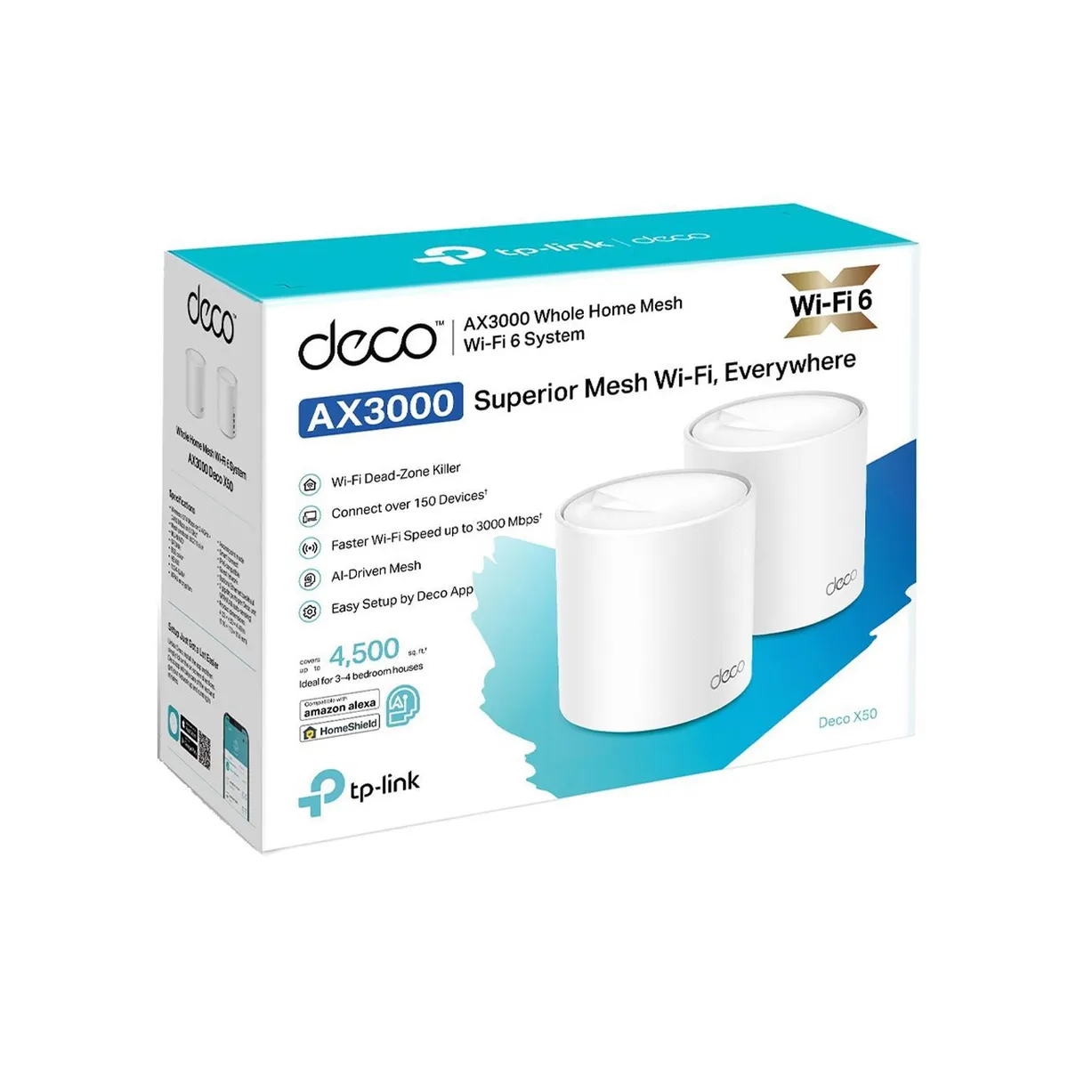 TP LINK - Deco X50 2 Pack Mesh Sistema Wi-Fi 6 AX3000