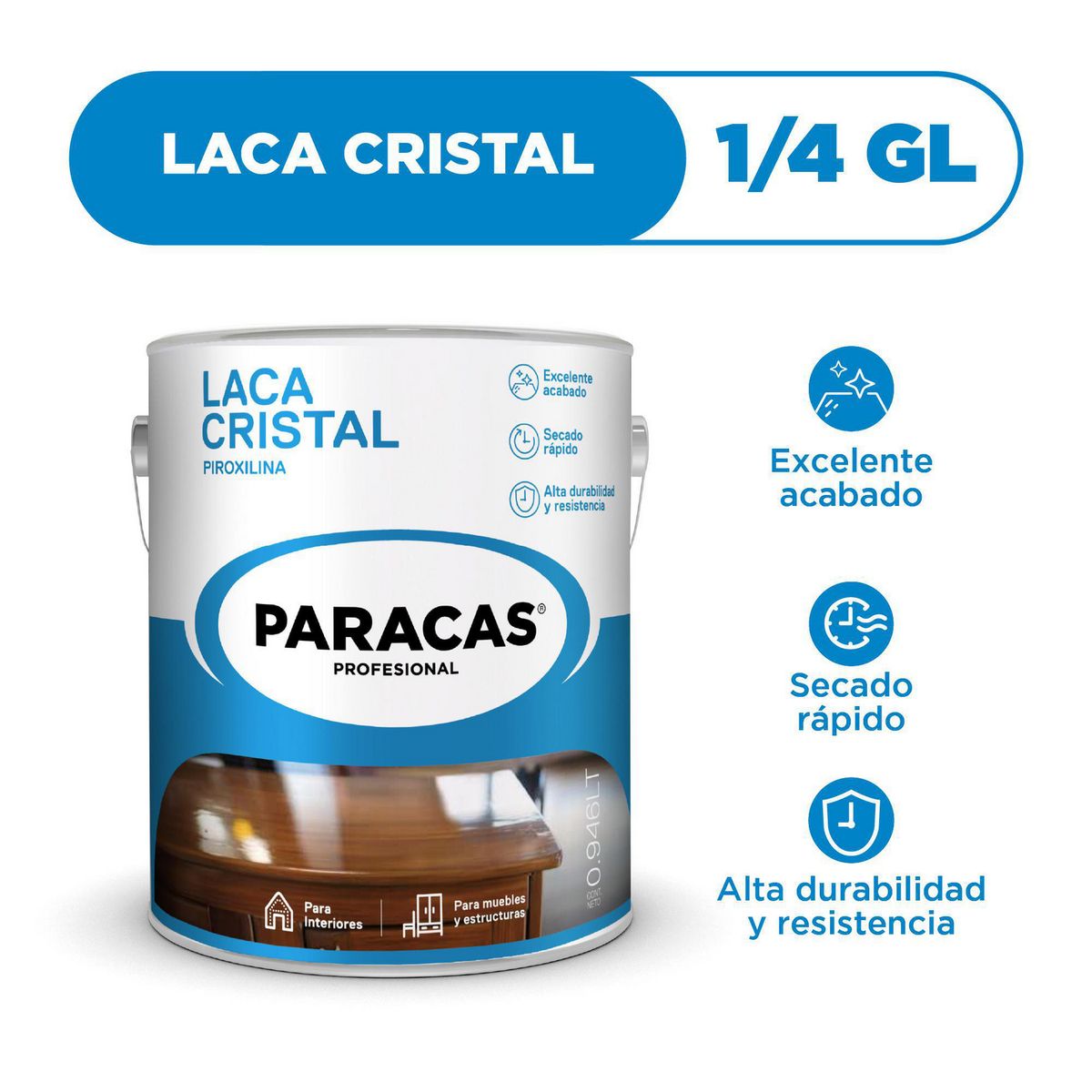 PARACAS - Laca Piroxilina cristal 1/4 gl