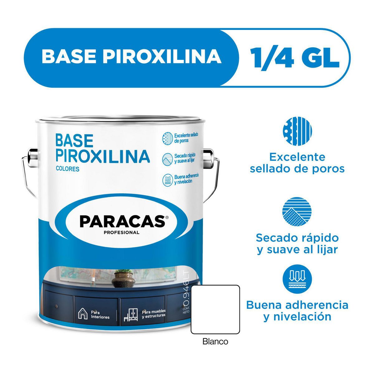 PARACAS - Base Selladora Blanca 1/4 gl