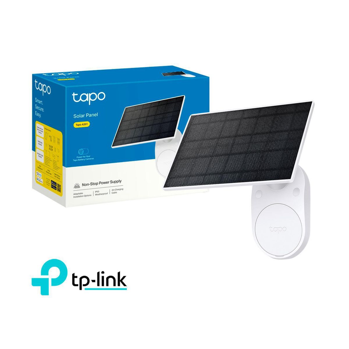 TP LINK - Panel Solar Tapo A201 para Cámara de Seguridad con Batería Recargable