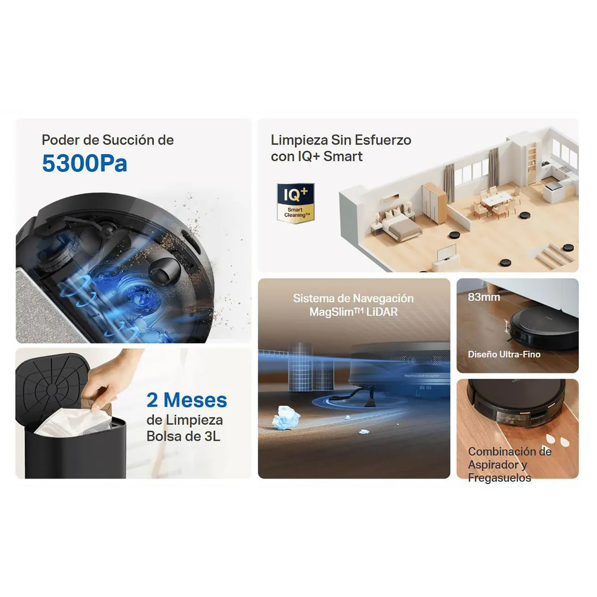 TP LINK - Tp-Link Tapo RV20 Max Plus Robot Aspirador y Trapeador + Base de Autovaciado