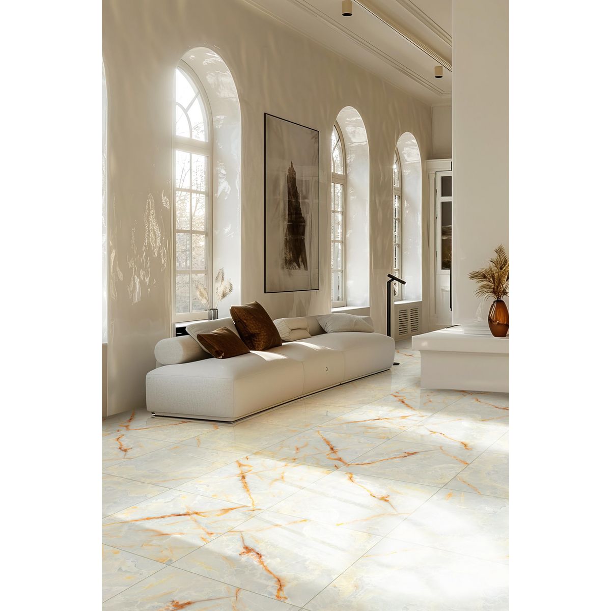 AURA - Cerámica Marmolizado Crema Aurora 60x60cm 1.44m2