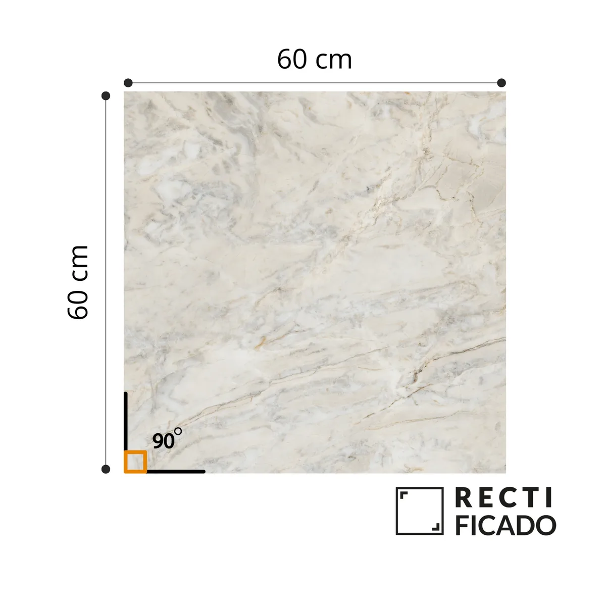AURA - Cerámica Marmolizado Gris Alana 60x60cm 1.44m2