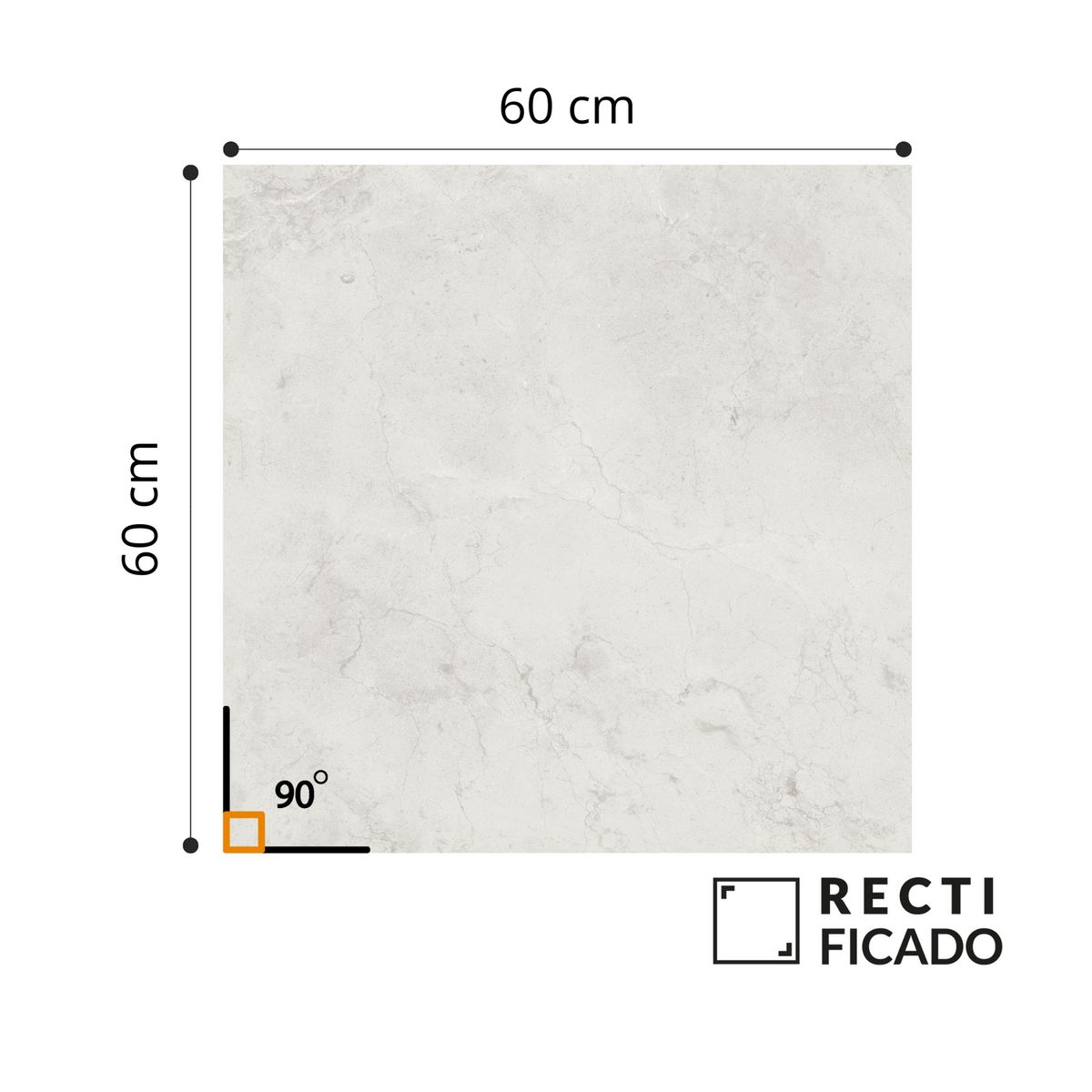 AURA - Cerámica Marmolizado Gris Moscato 60x60cm 1.44m2