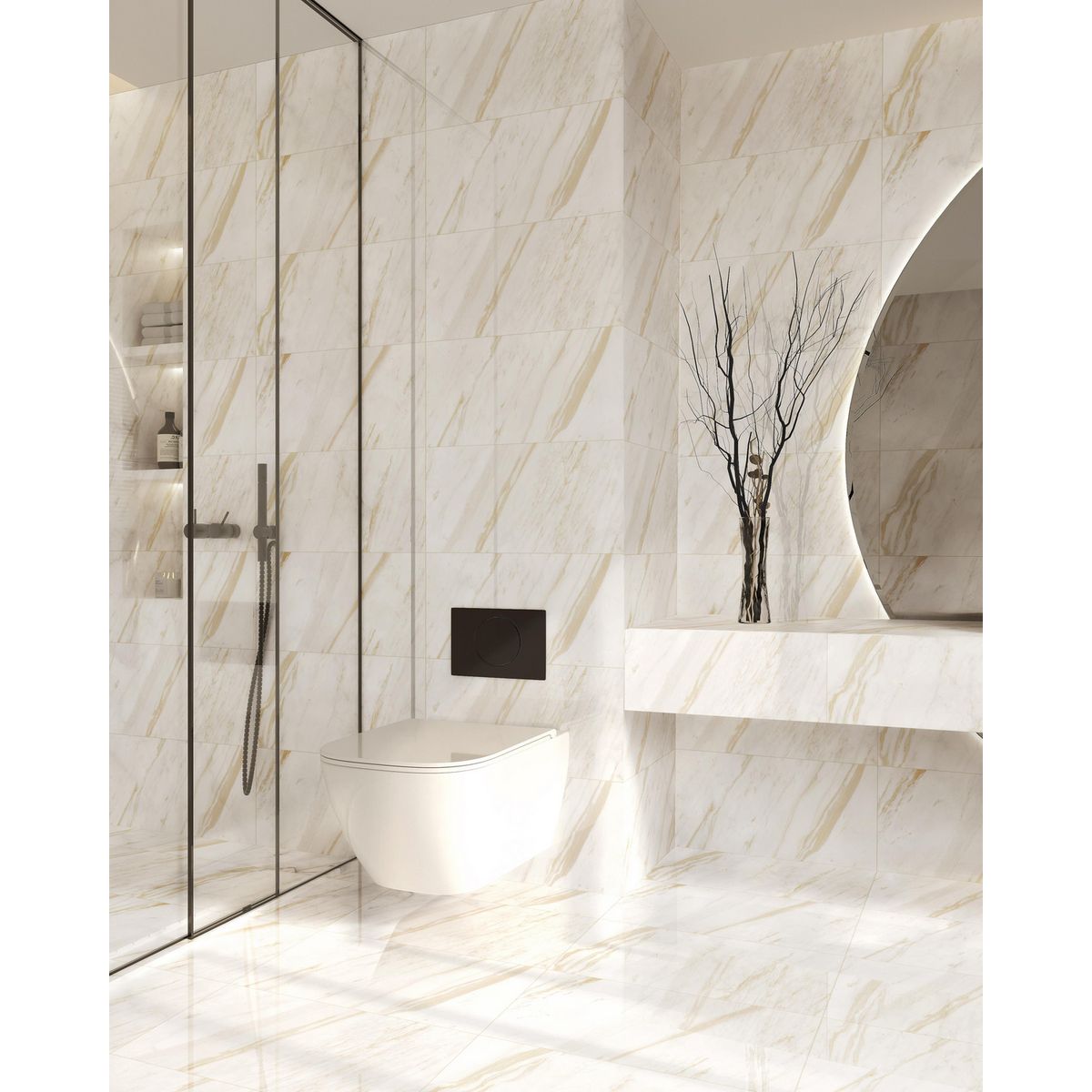 AURA - Cerámica Marmolizado Crema Rennais 30x60cm 1.62m2