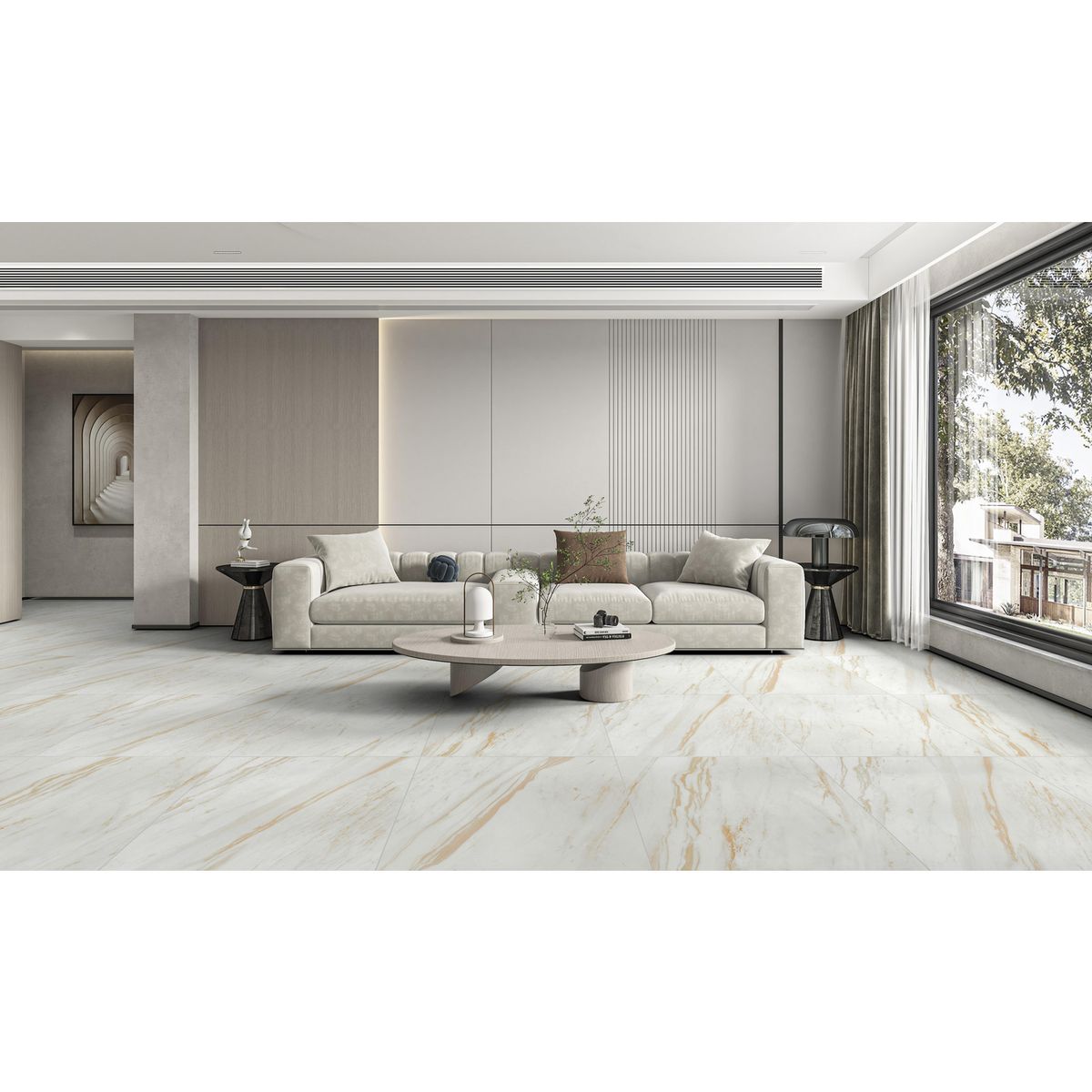 AURA - Cerámica Marmolizado Crema Rennais 60x60cm 1.44m2