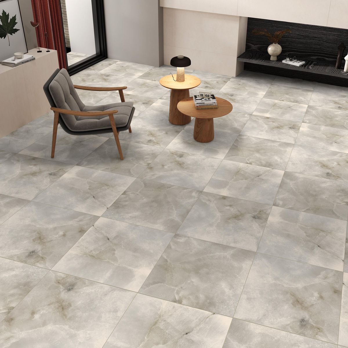 AURA - Cerámica Marmolizado Gris Burdur 60x60cm 1.44m2