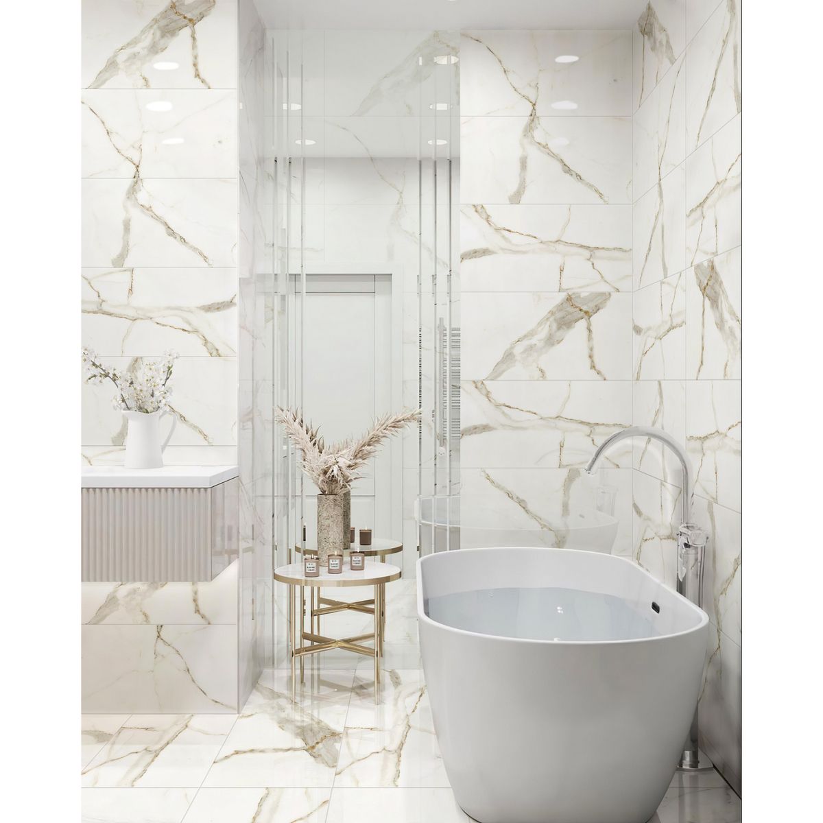 AURA - Cerámica Marmolizado Gris Claro Streifen 30x60cm 1.62m2