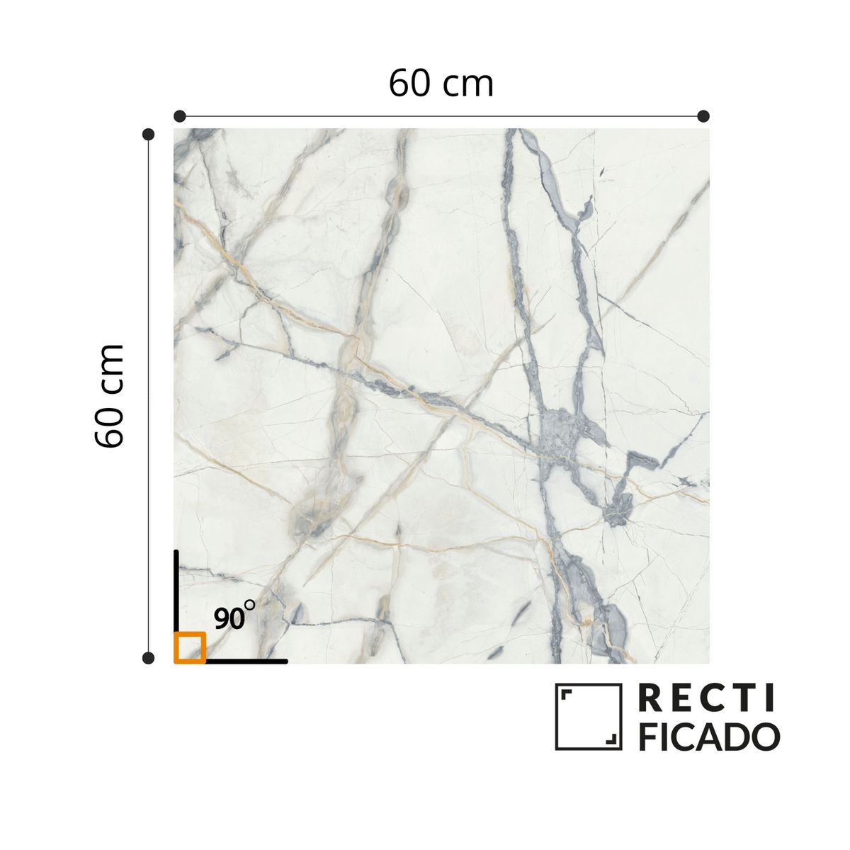 AURA - Cerámica Marmolizado Gris Claro Ambroise 60x60cm 1.44m2