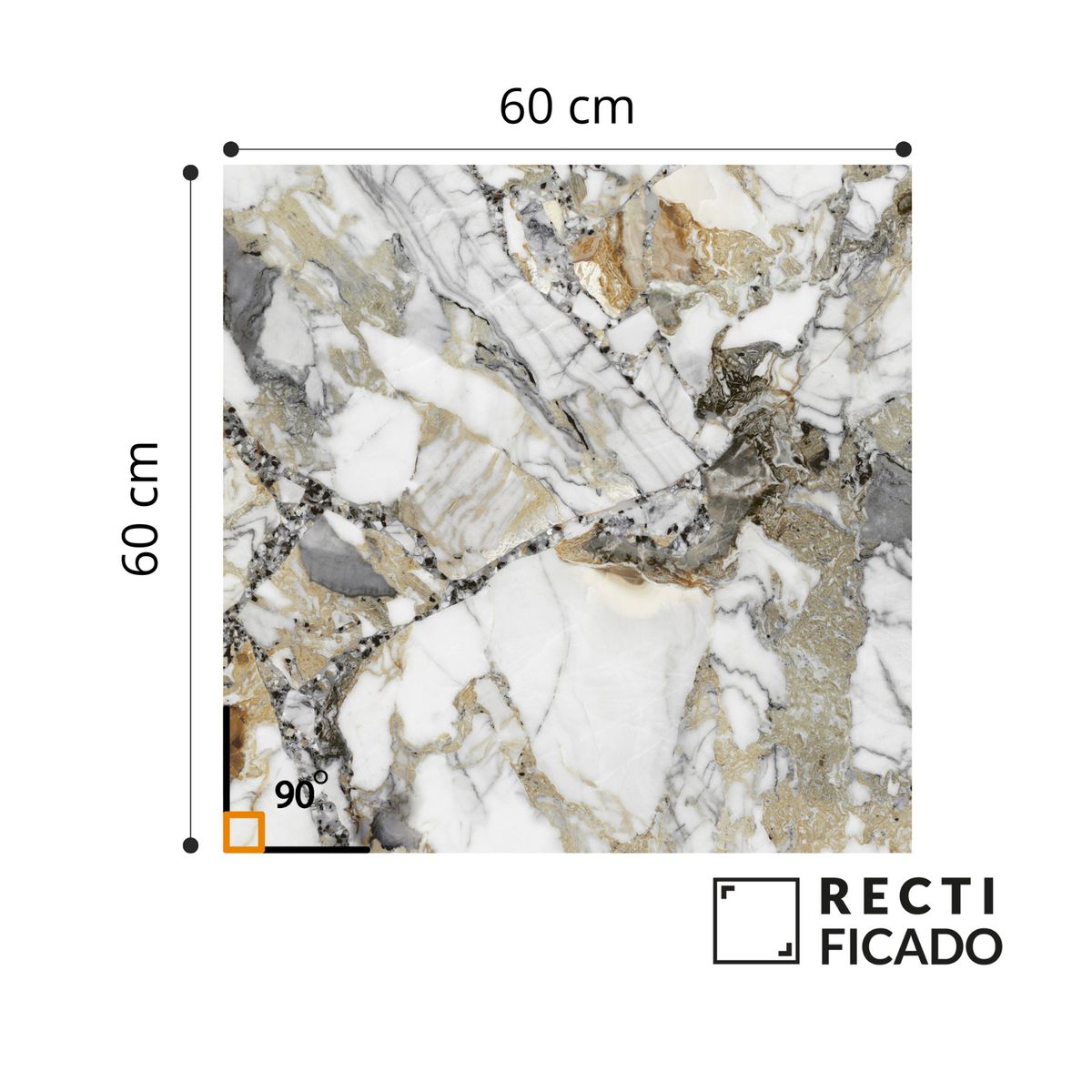 AURA - Cerámica Marmolizado Gris Oscuro Lucerna 60x60cm 1.44m2