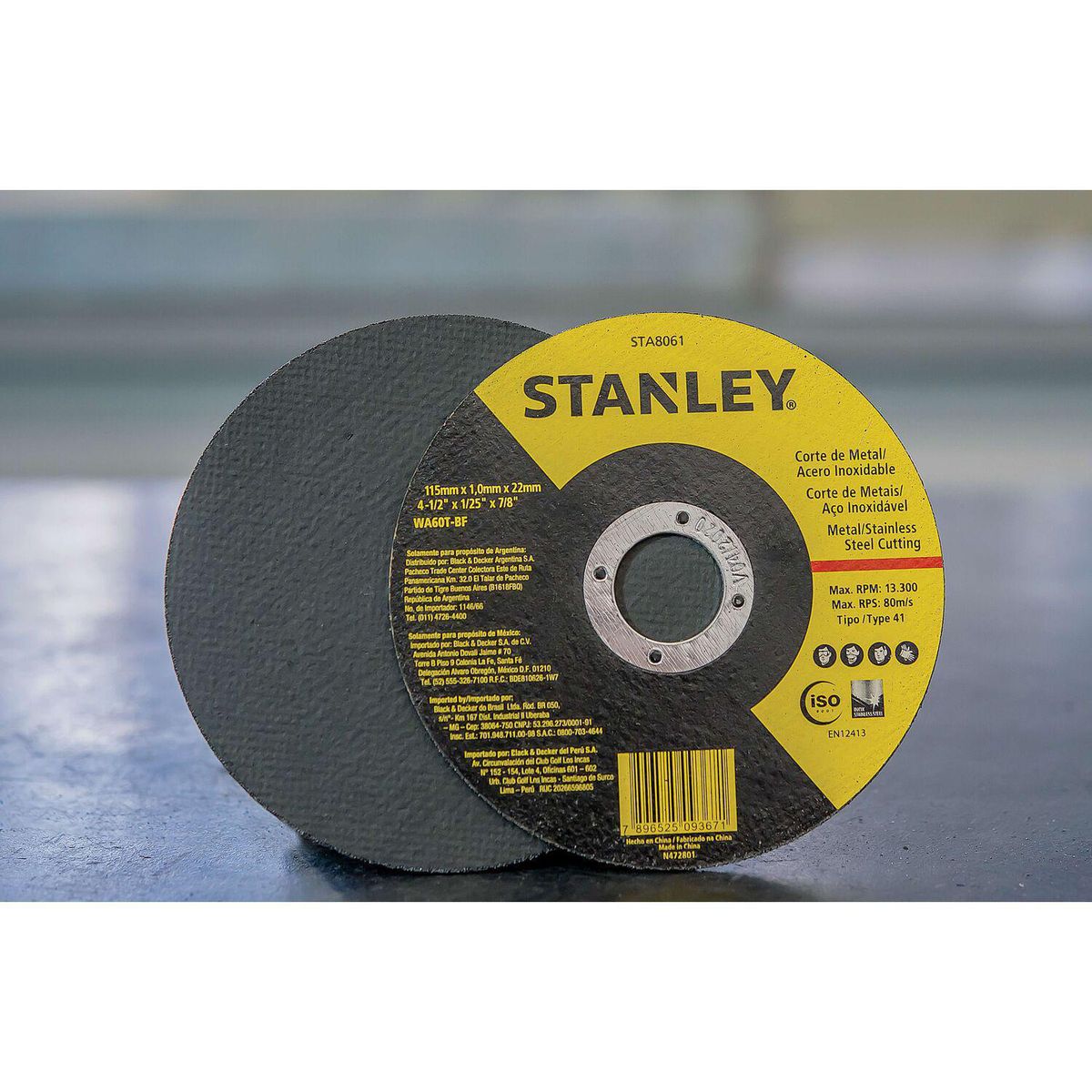 STANLEY - Pack 10 Discos de Corte para Metal 4 1/2" x 1mm STA8061 Stanley
