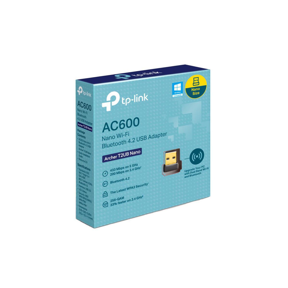 TP LINK - TP-Link Archer T2UB Nano Adaptador USB inalámbrico Wi Fi 5 AC600