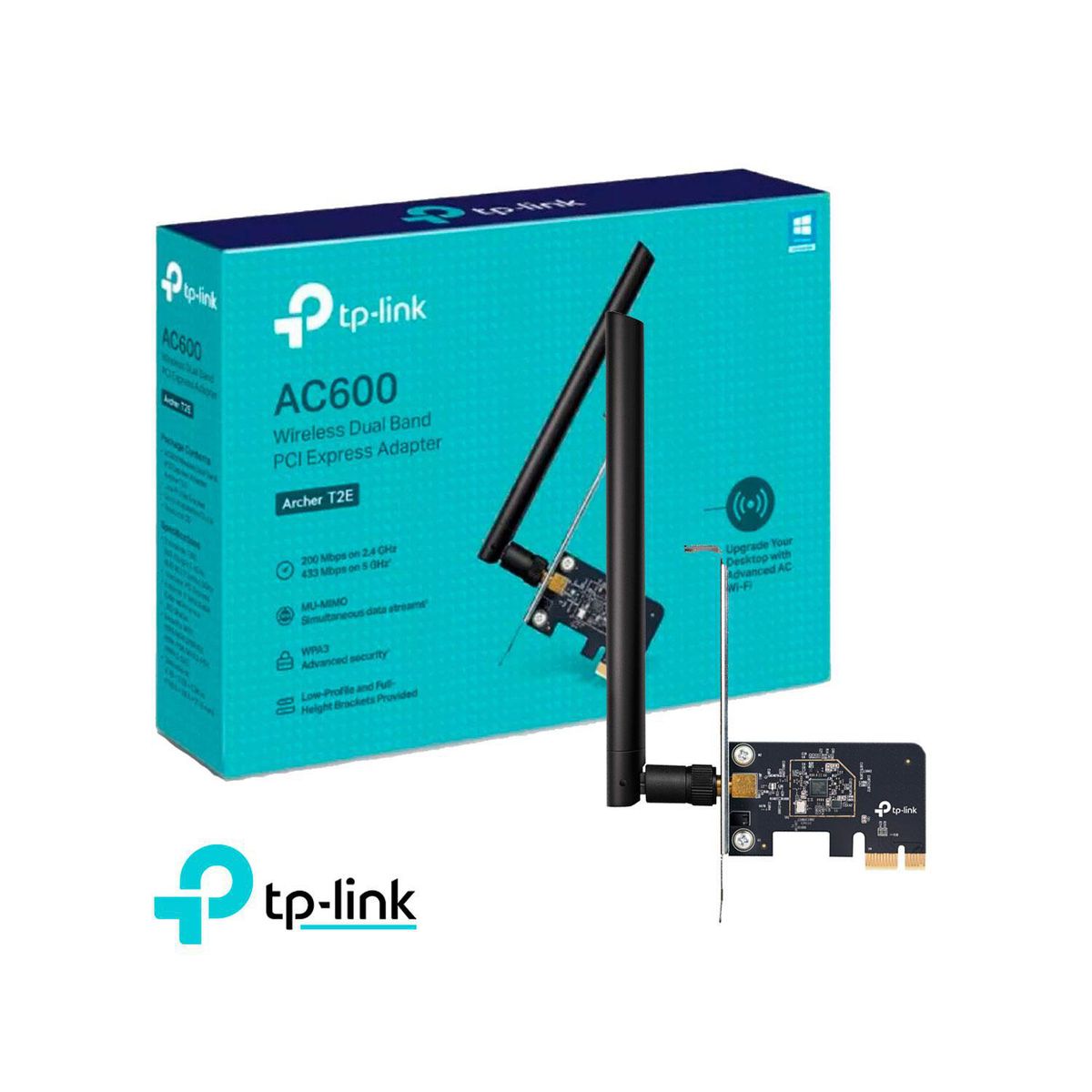 TP LINK - TP-Link Archer T2E Adaptador PCI Express inalámbrico Dual Band AC600