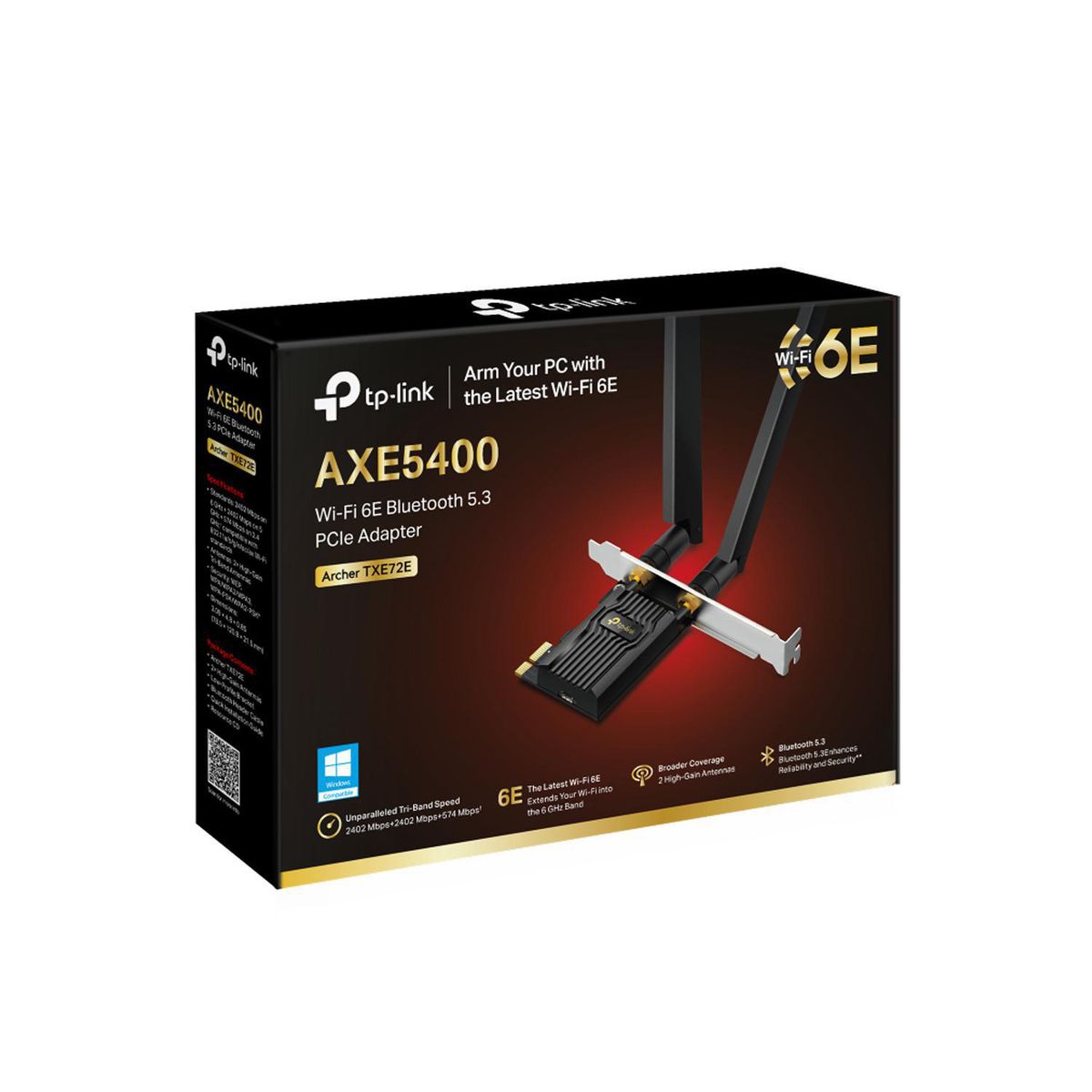 TP LINK - TP-Link Archer TXE72E Adaptador de red PCIe AXE5400 Wi-Fi 6E