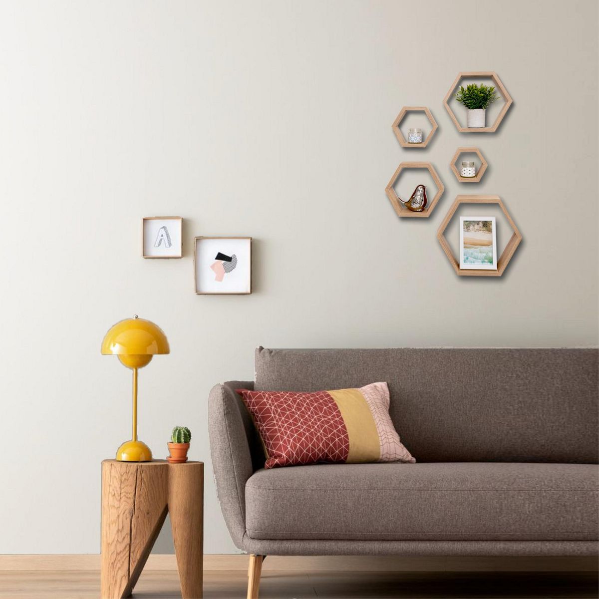 TUHOME - Set 5 Repisas Grace Rovere