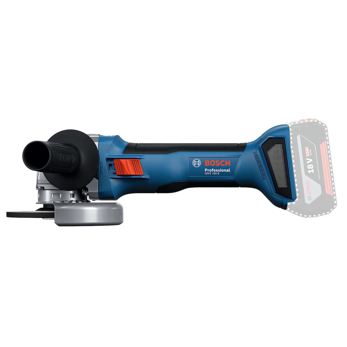 BOSCH - Amoladora GWS 18V-8 + 2 Baterias 4 Ah + Carg + Taladro Percutor 75Nm GSB 18V-65 + Caja L-BOXX 238