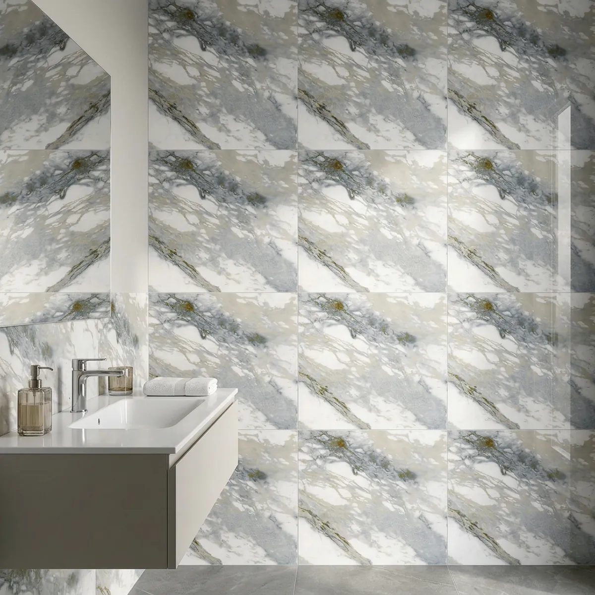 Porcelanato Marmoladas Areti Blanco 60x60cm 1.44m2, marca CELIMA - Foto 2