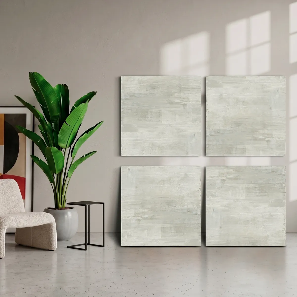 CELIMA - Porcelanato Cementicias/Rústicas Ivory Gris Plata 60x60cm 1.44m2