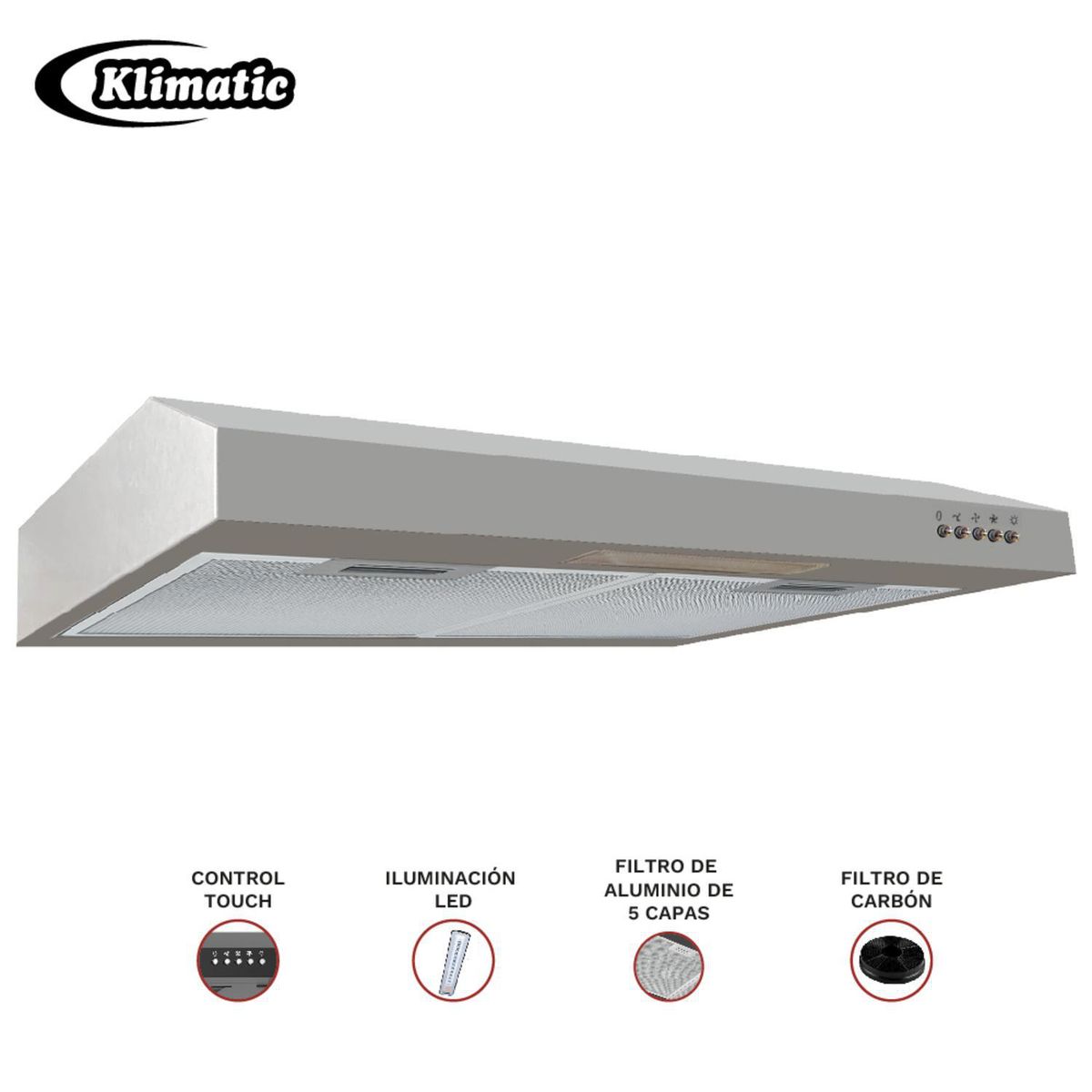 KLIMATIC - Campana Extractora Convencional 60cm Vento Inox