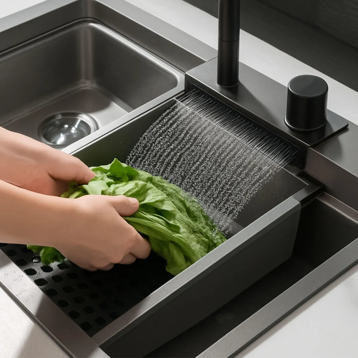 AMERICAN FURNITURE - Lavadero Lavapro Multifuncional Acero inoxidable 47x23x76cm