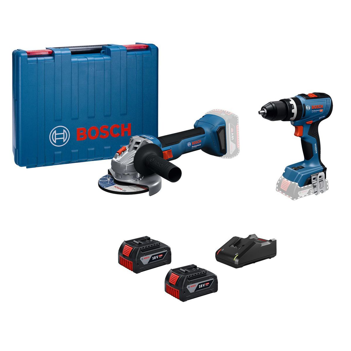 BOSCH - Taladro GWS 18V-8 KIT Y GSB 18V-65