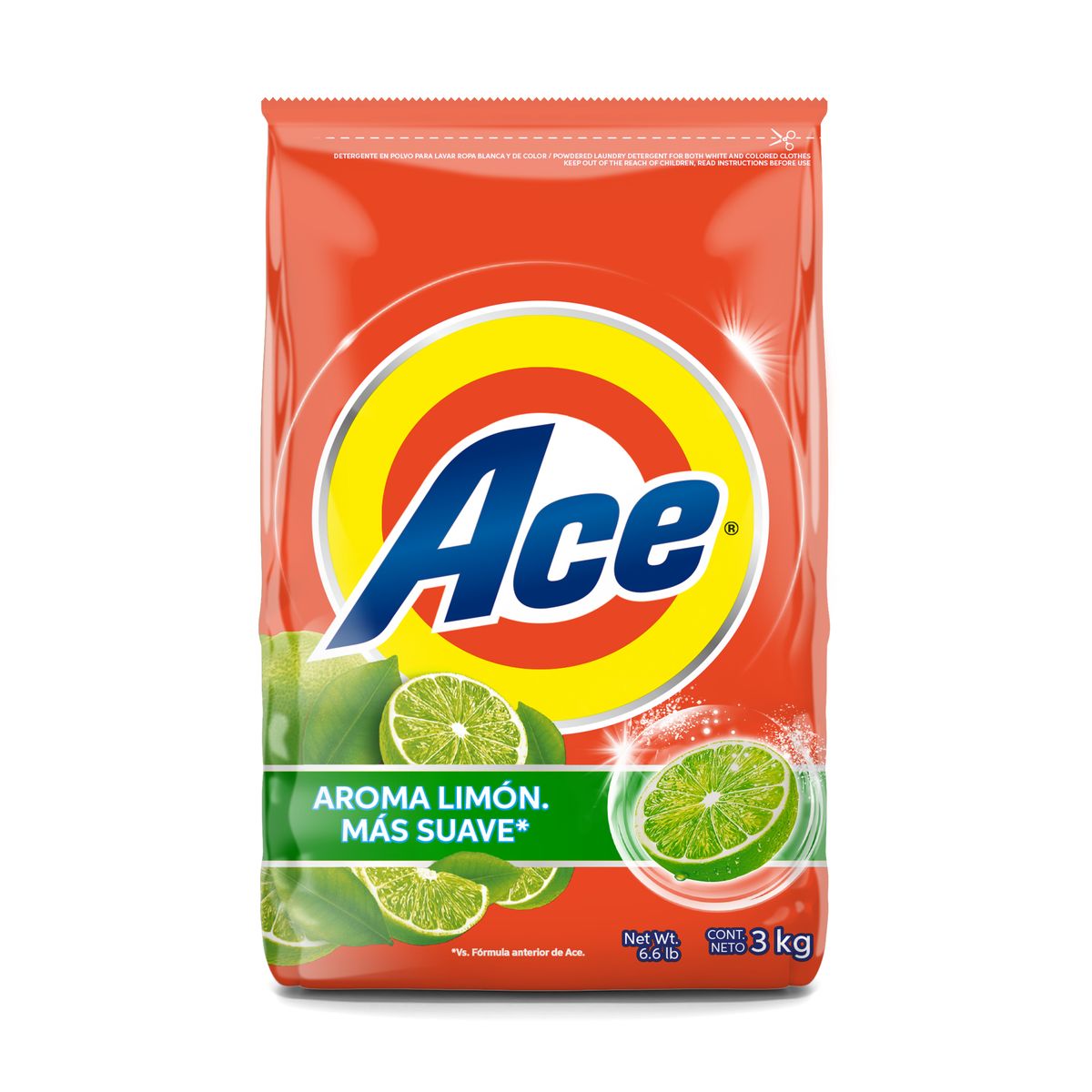 ACE - Detergente en Polvo ACE aroma Limon 3KG