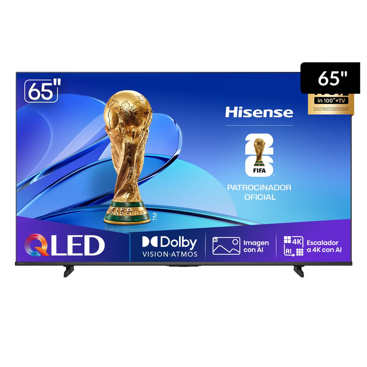 HISENSE - Televisor Hisense QLED 65" Ultra HD VIDAA 65Q6QV