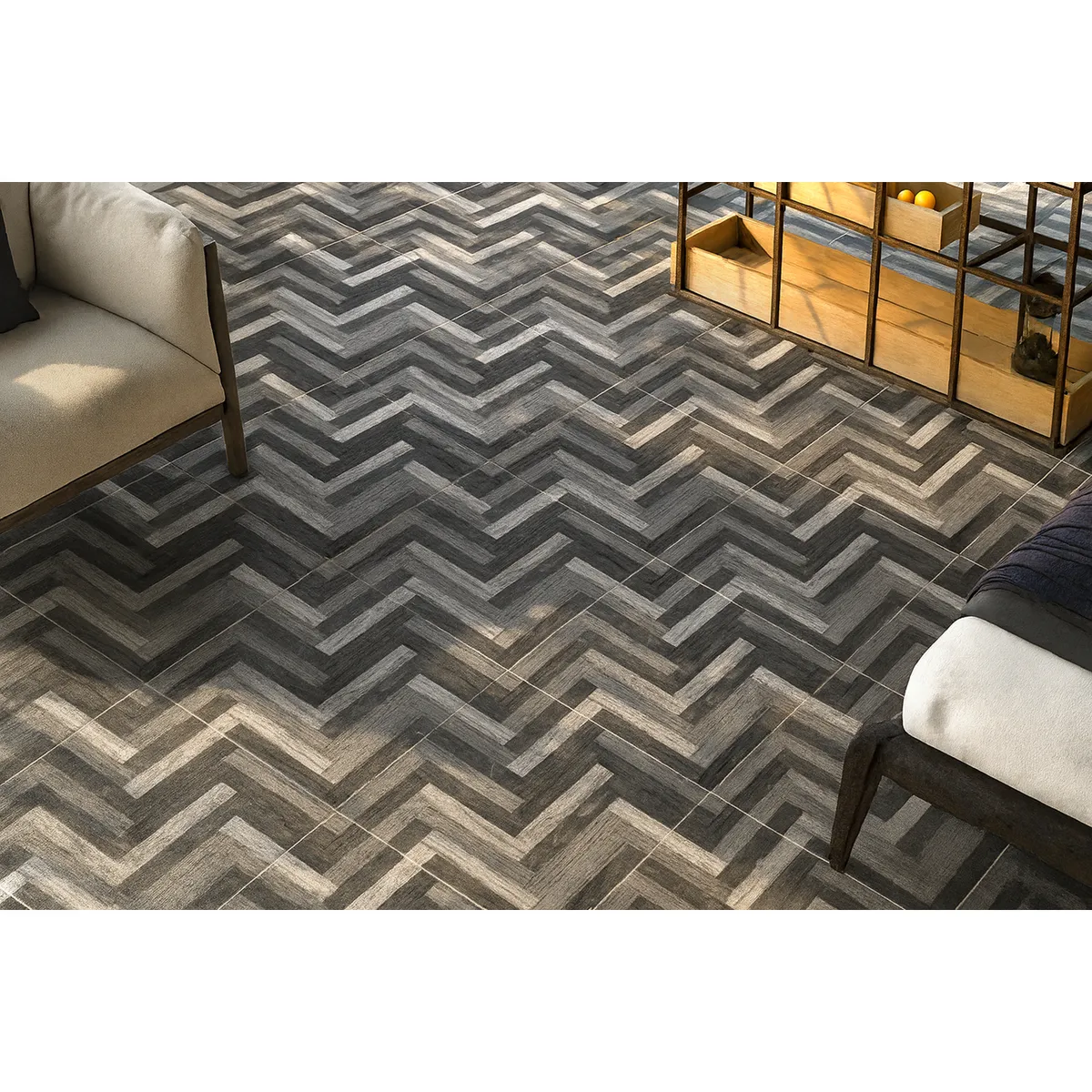 SAN LORENZO - Cerámica Maderada Scaloni Gris 2.29 m2