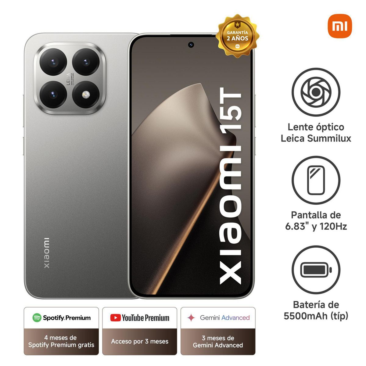 XIAOMI - Xiaomi 15T Gray 12GB RAM 512GB ROM