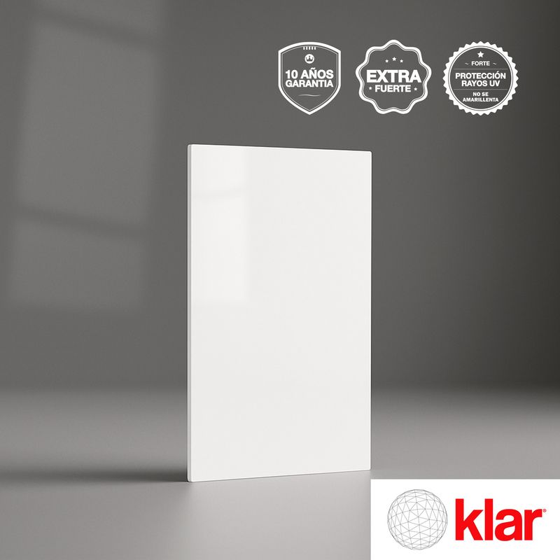KLAR - Policarbonato Sólido 2mm 2.05x3.05m Blanco