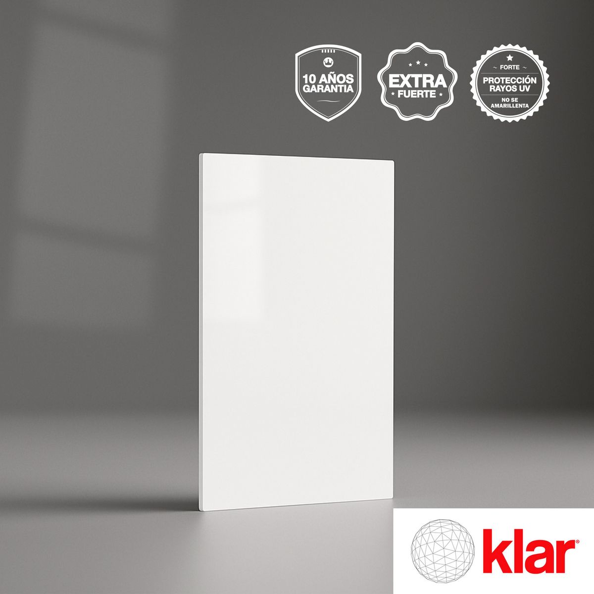 KLAR - Policarbonato Sólido 3mm 2.05x3.05m Blanco