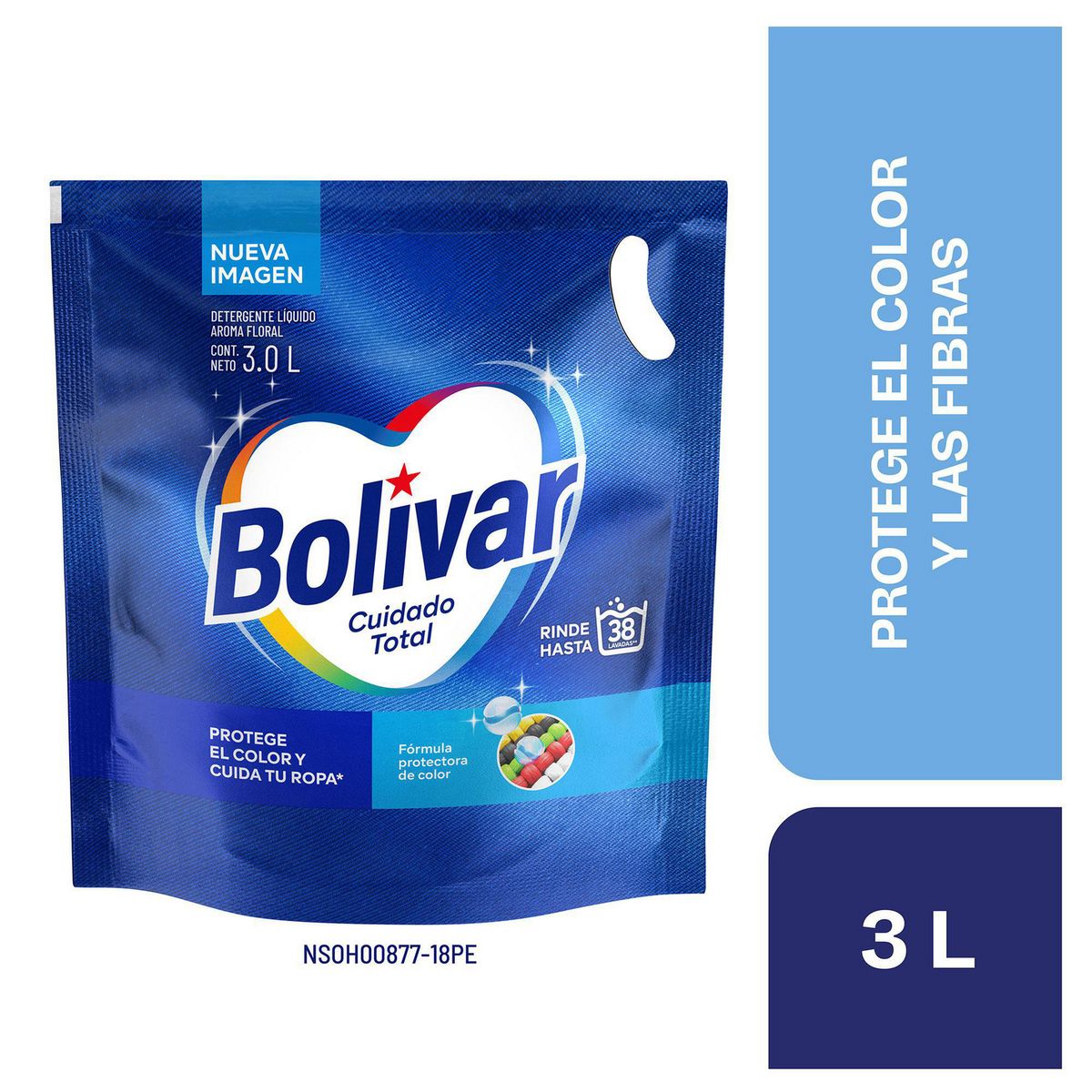 BOLIVAR - Detergente Liquido Bolivar Cuidado Total 3L
