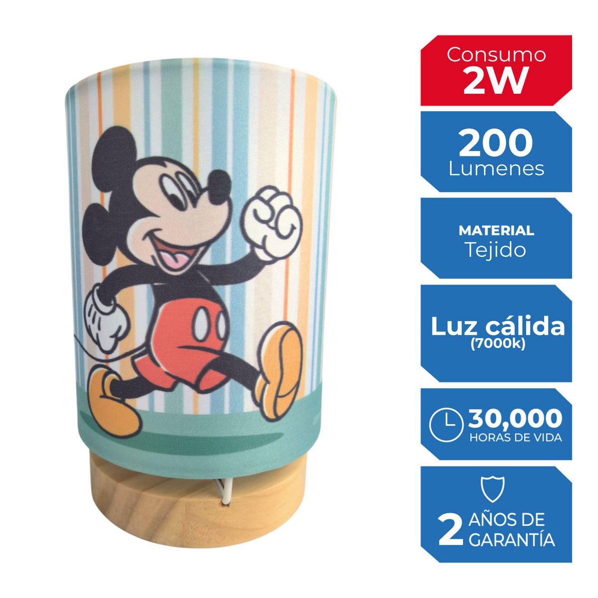 ILUMA - Lámpara De Mesa Mickey Y Pluto 10.8x16.5 Cm