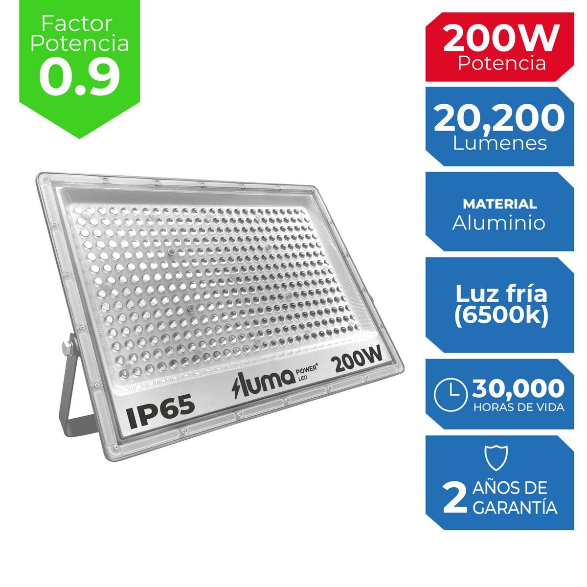 ILUMA - Reflector 200 Watts De Aluminio..