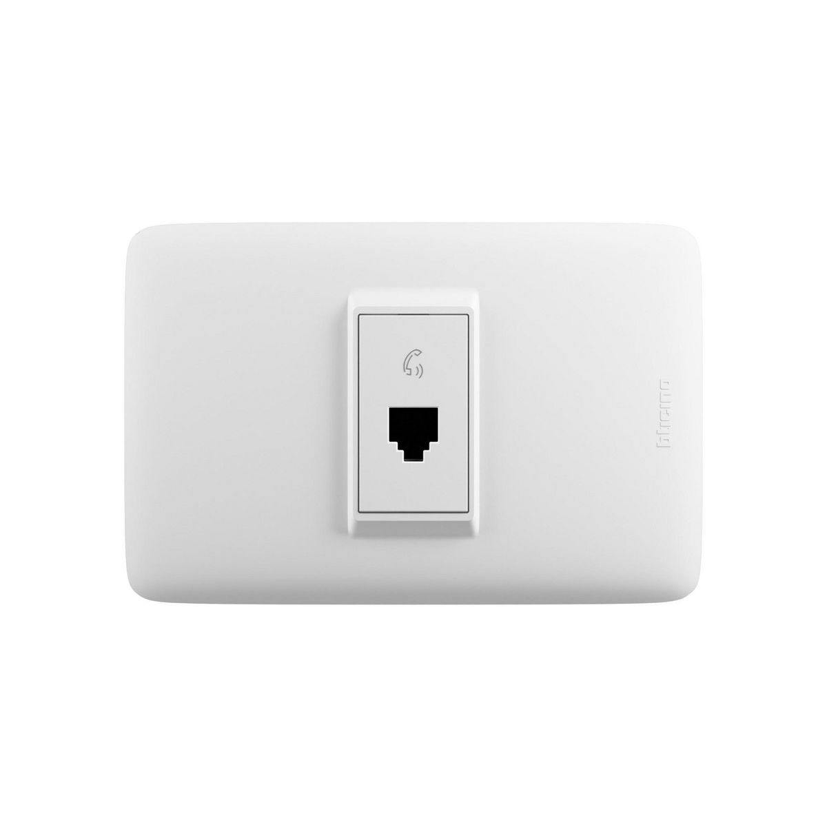 BTICINO - Tomacorriente Telefónico RJ11 Doméstico Placa Blanco