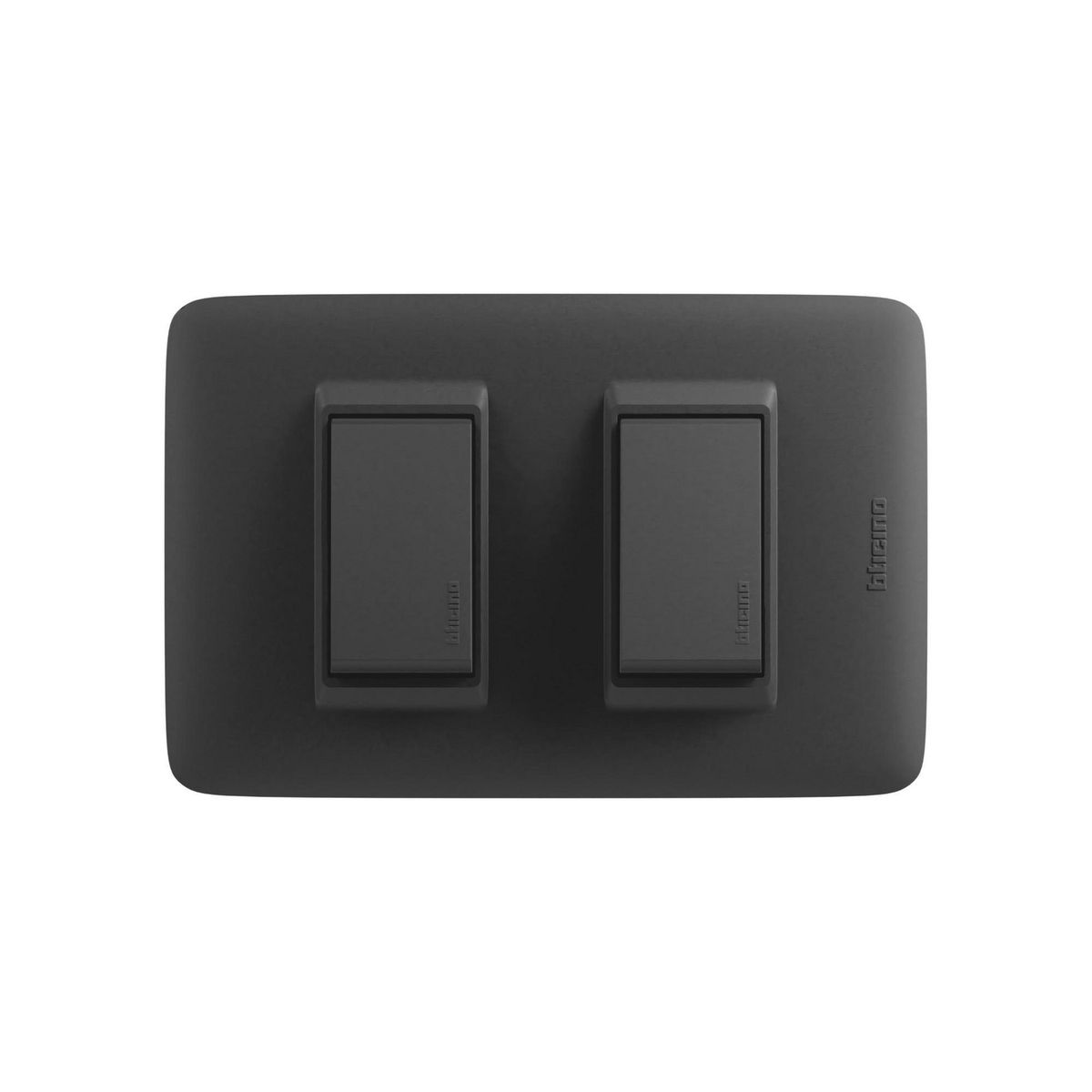 BTICINO - Interruptor 3 Vías 10AX Doble Domino Sencia Plus Negro