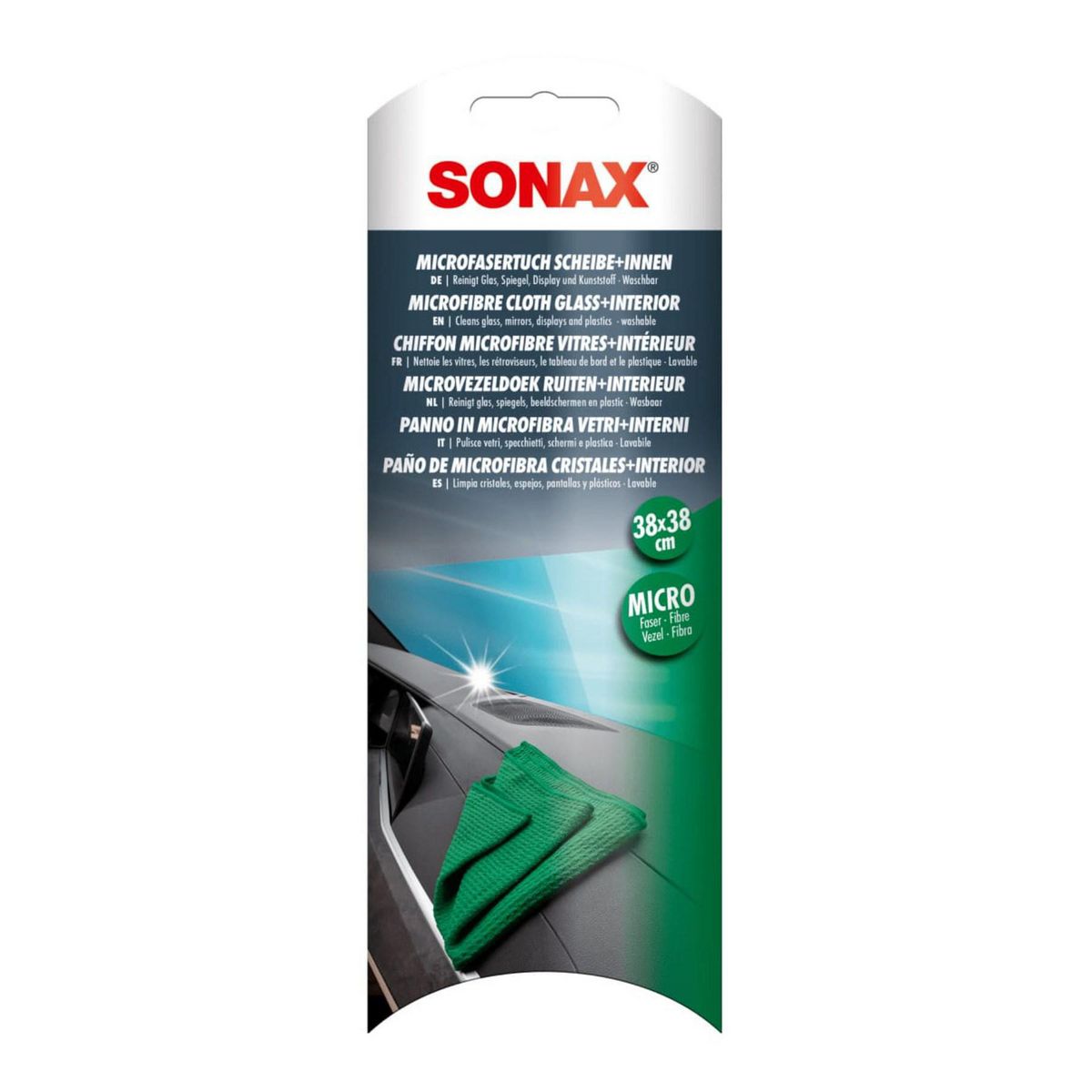 SONAX - Paños de Microfibra para Cristal e Interior.