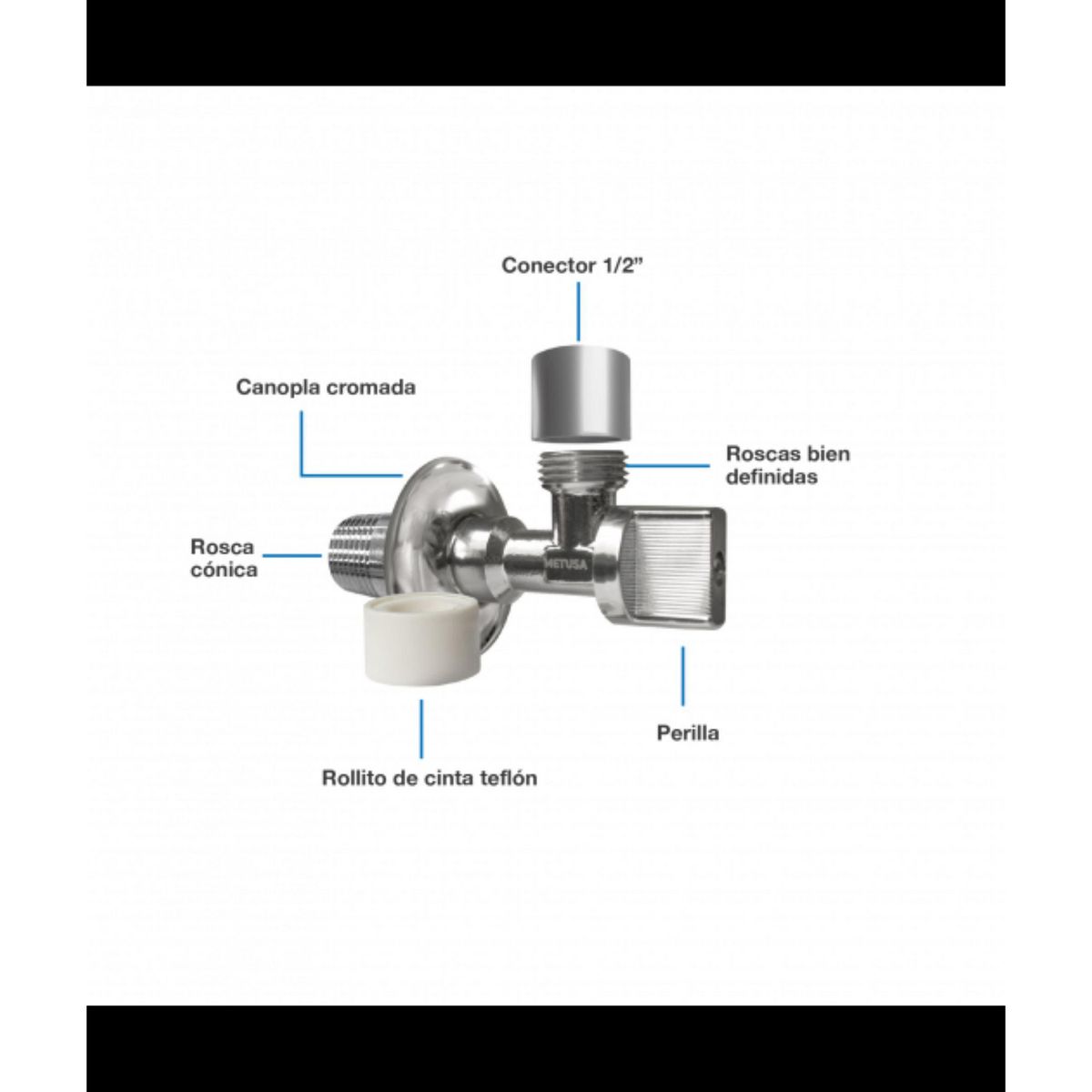 Llave Ang Universal 1-2 1-2 M-H V3, marca METUSA - Foto Principal