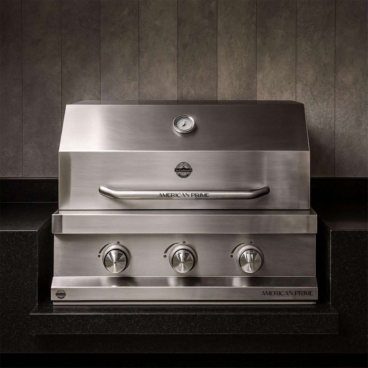 LA CARBONERA GRILL - La Carbonera Grill Parrilla Empotrable a Gas American Prime Acero Inoxidable 64x57cm