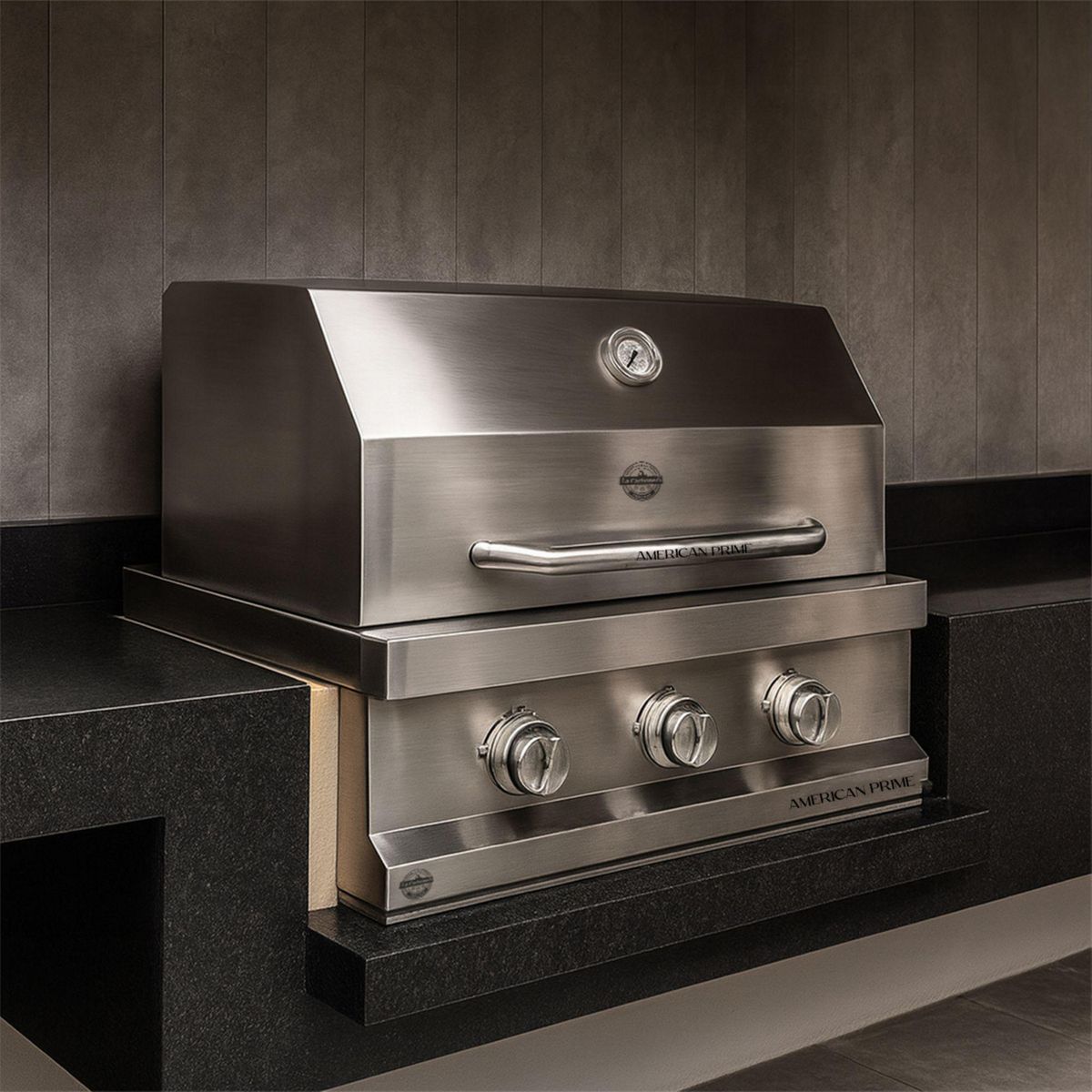 LA CARBONERA GRILL - La Carbonera Grill Parrilla Empotrable a Gas American Prime Acero Inoxidable 64x57cm
