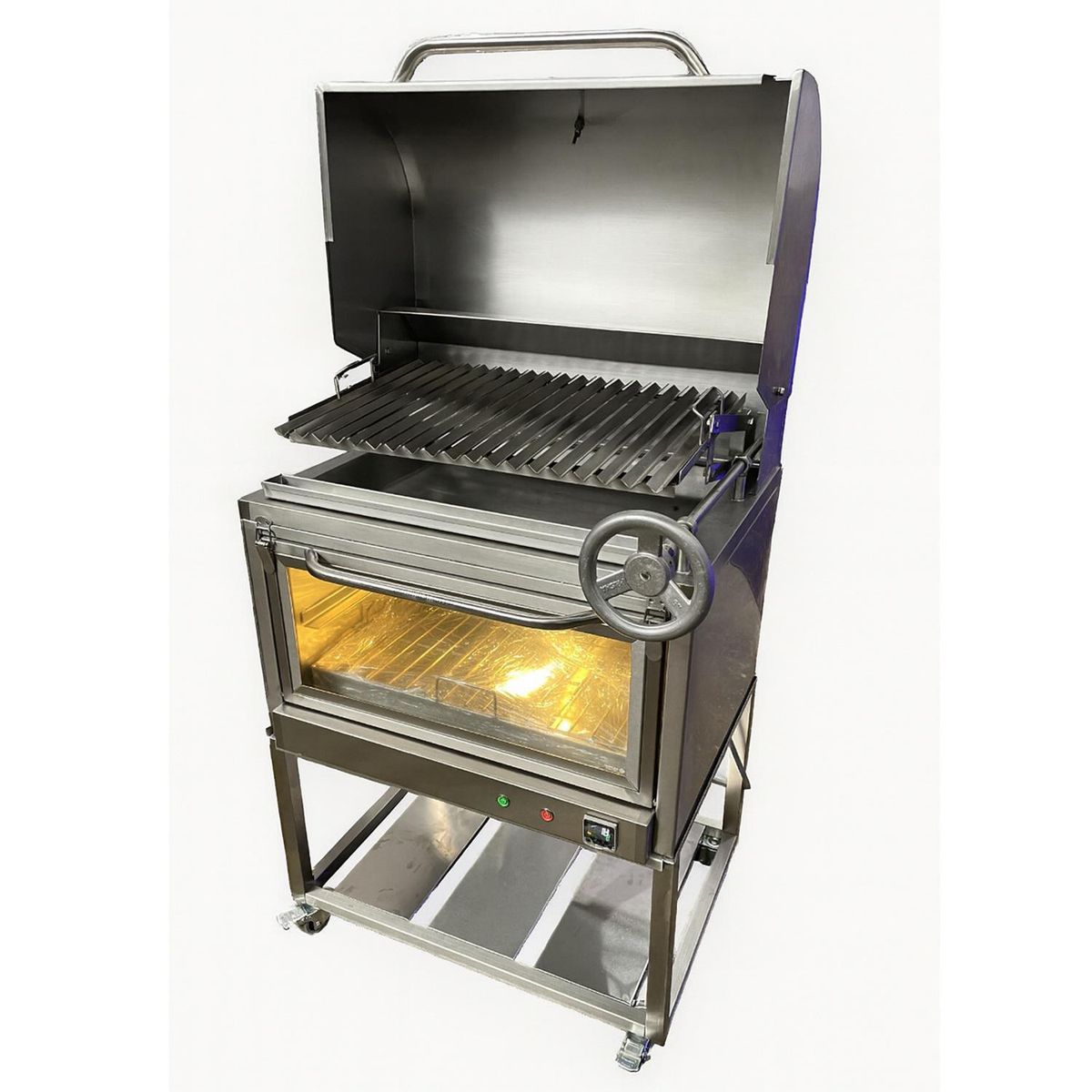 LA CARBONERA GRILL - La Carbonera Grill Parrilla Movible con Caja China Broker Master 70x50x85cm