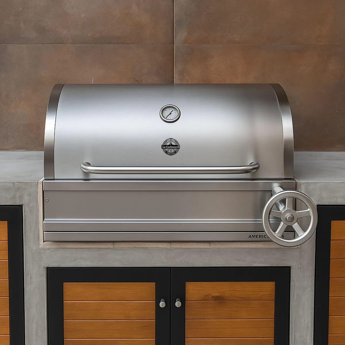 LA CARBONERA GRILL - La Carbonera Grill Parrilla Empotrable American Pro Acero Inoxidable 70x50cm