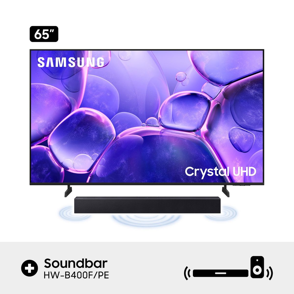 SAMSUNG - Televisor Smart TV Samsung 65" LED Crystal Ultra HD 4K F-UN65U8000-02 + Soundbar HW-B400F/PE