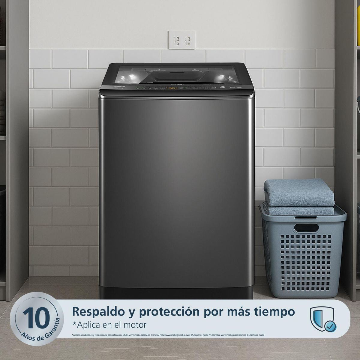 MABE - Lavadora Carga Superior 21 kg Diamond gray LMA1220WDGBB0