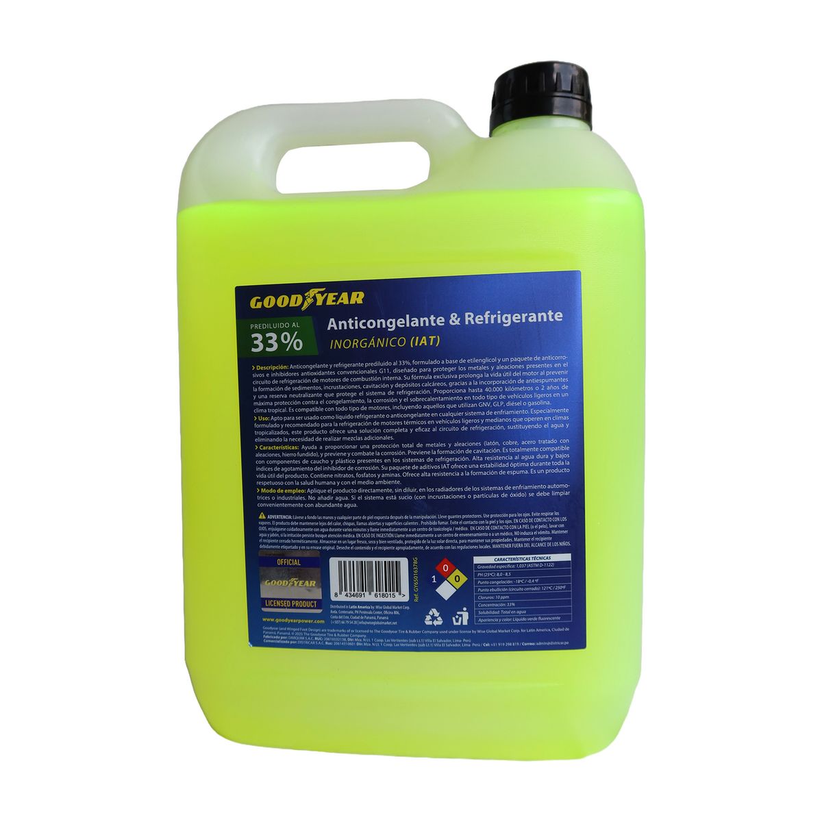 GOODYEAR - Refrigerante Anticongelante 33% Verde 1 Galón