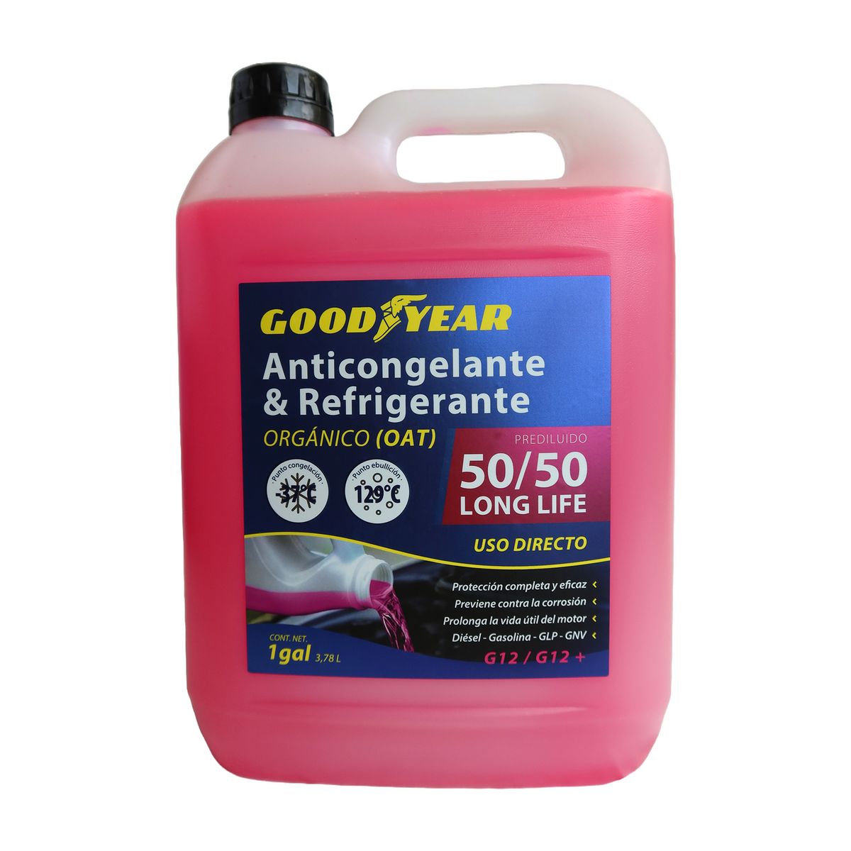 GOODYEAR - Refrigerante Anticongelante 50/50 Rosa LF 1 Galón