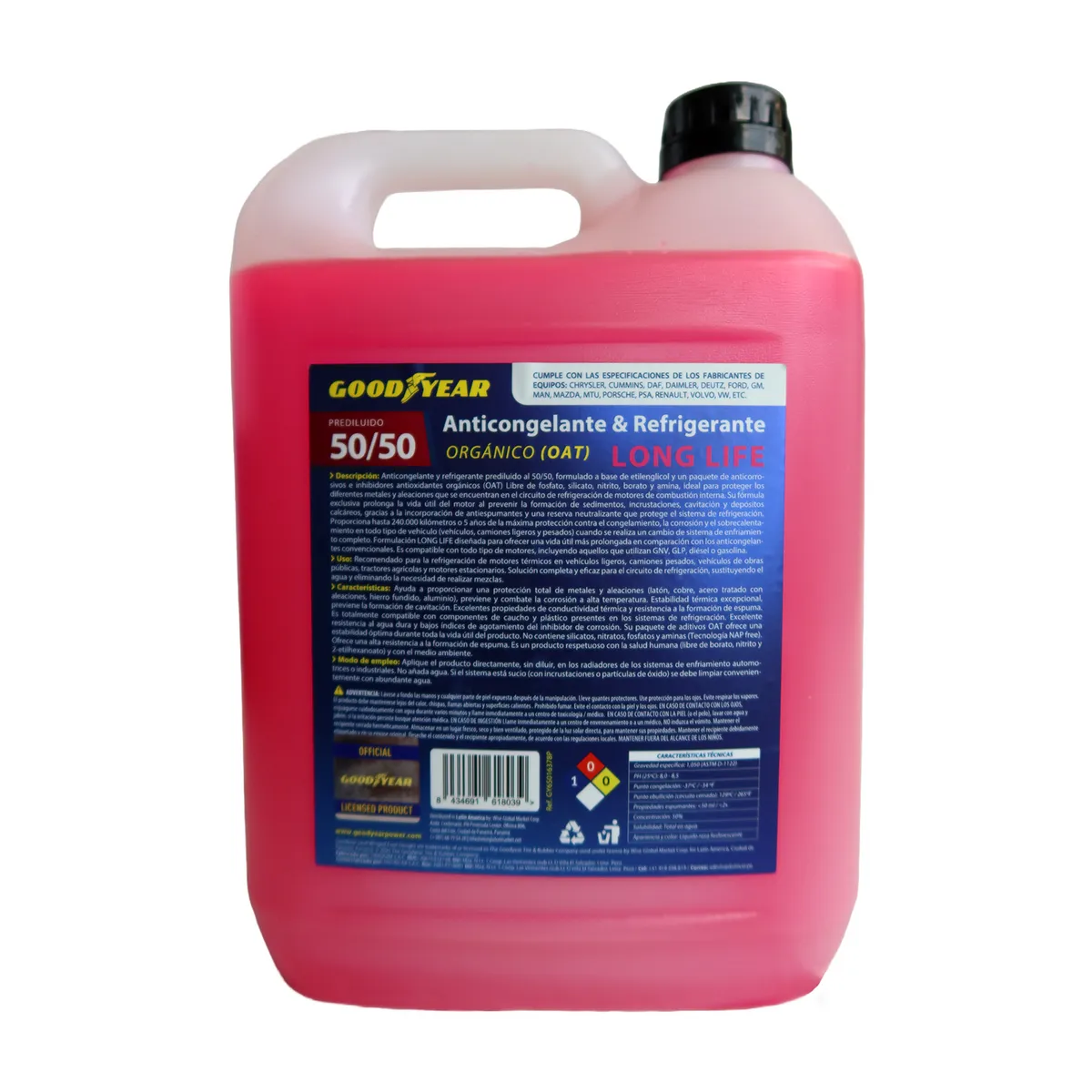 GOODYEAR - Refrigerante Anticongelante 50/50 Rosa LF 1 Galón