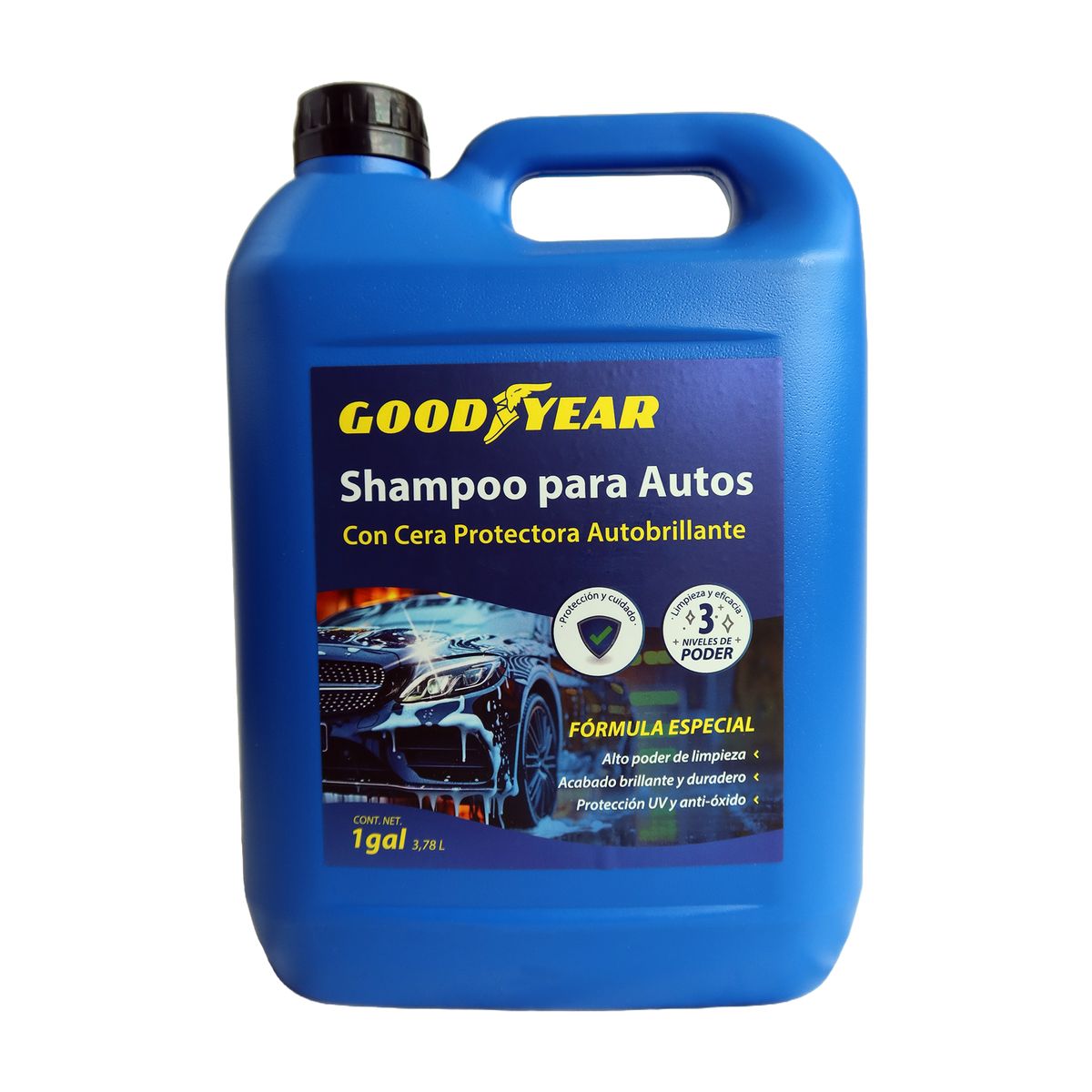 GOODYEAR - Shampoo para Auto Cera 1 Galón
