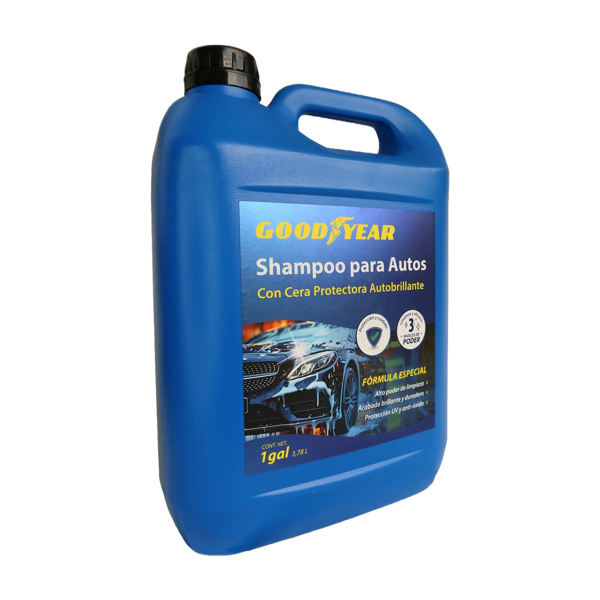 GOODYEAR - Shampoo para Auto Cera 1 Galón